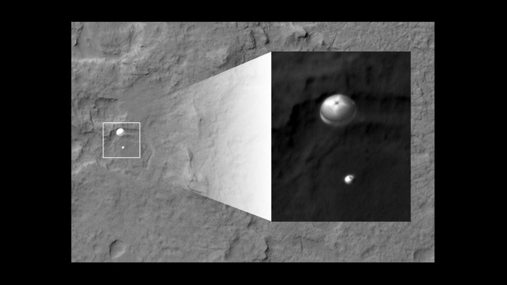atterrissage curiosity parachute hirise
