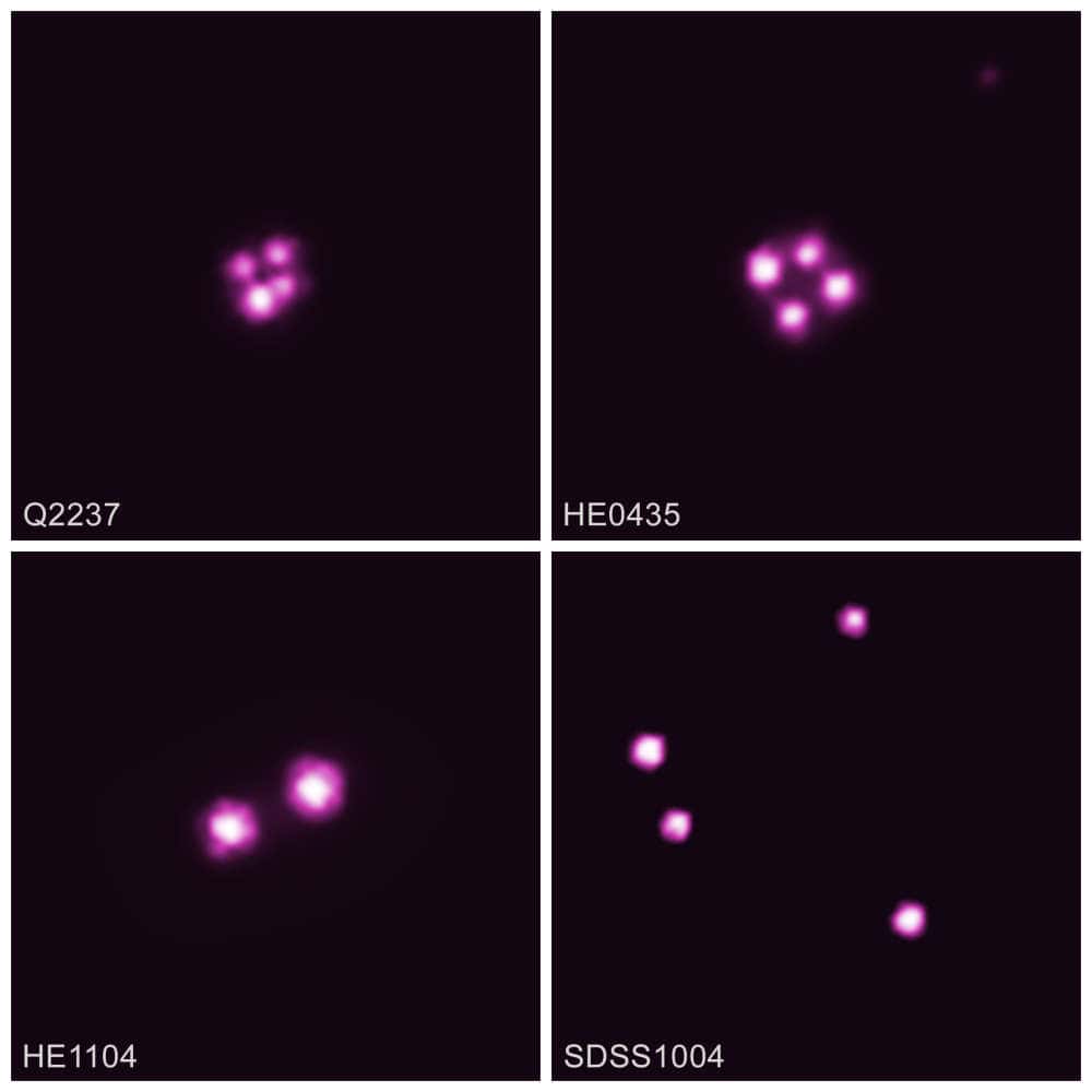quasars vus a travers lentille gravitationnelle