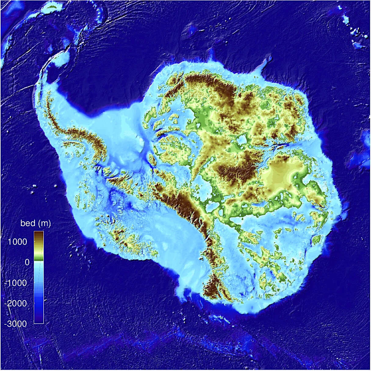 terres profondes antarctique carte