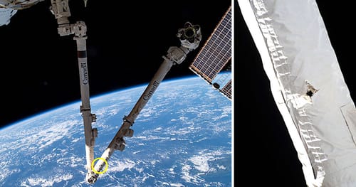 Un débris spatial a percuté et endommagé la Station spatiale internationale