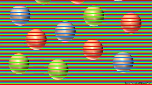 Arrivez-vous à déterminer la vraie couleur de ces sphères ?
